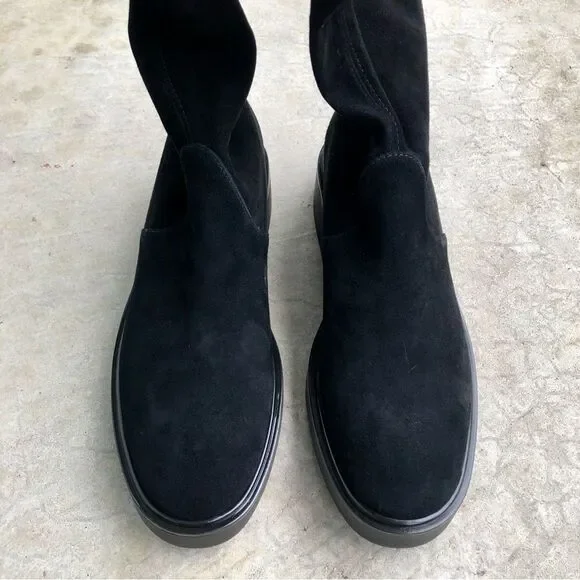 Stuart Weitzman Mara OTK Over the Knee Suede Boots Platform Thigh High Black 8 - Picture 8 of 12